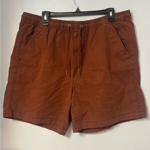 VRST Earth Brown Drawstring Casual Shorts.7” Sz XL. NWT